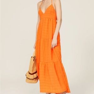 Orange maxi dress